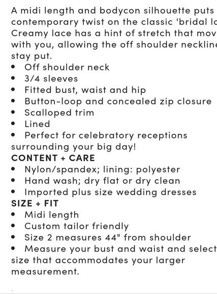 💍Torrid Ivory Lace Bodycon  Dress - Picture 4 of 8